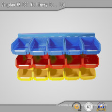 540-0001 Caja de almacenamiento de plástico para compartir piezas de maquinaria, 3 estantes 15 bandejas